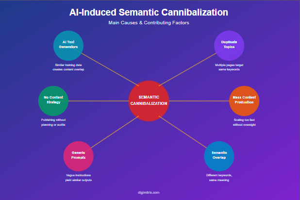 AI-induced keyword cannibalization